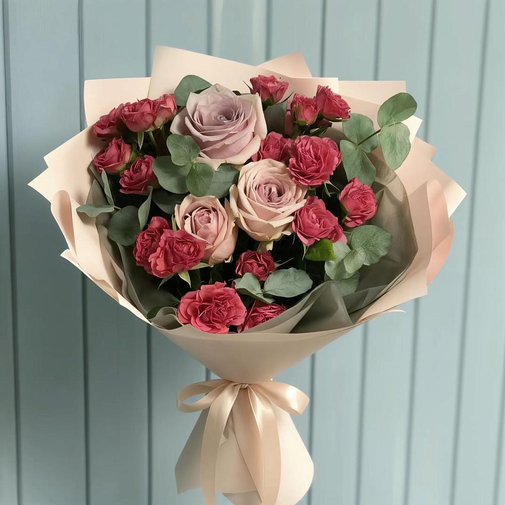 Букет цветов из: Гвоздики и Розы в Усть-Лабинске