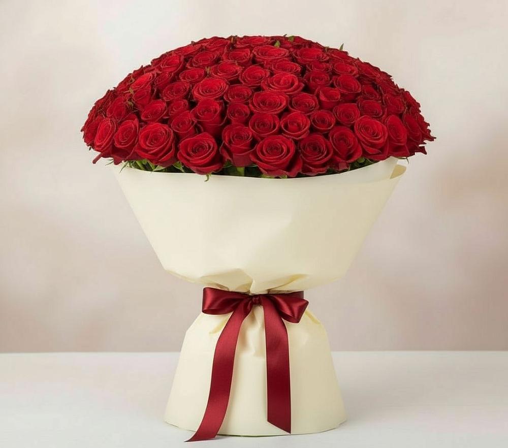 Букет 101 Красная роза Милано в Усть-Лабинске