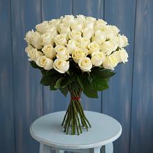 Букет 51 Белая роза Эдлесс Лав в Усть-Лабинске