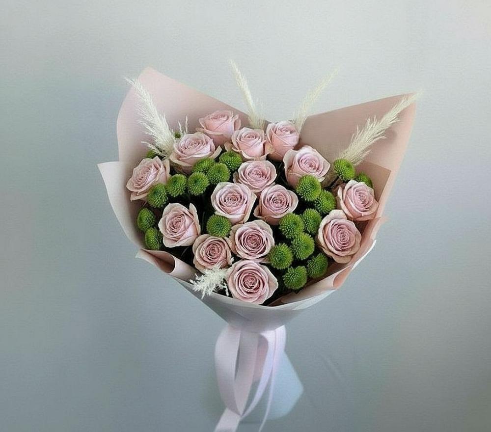 Букет цветов из: Розы и Хризантемы в Усть-Лабинске