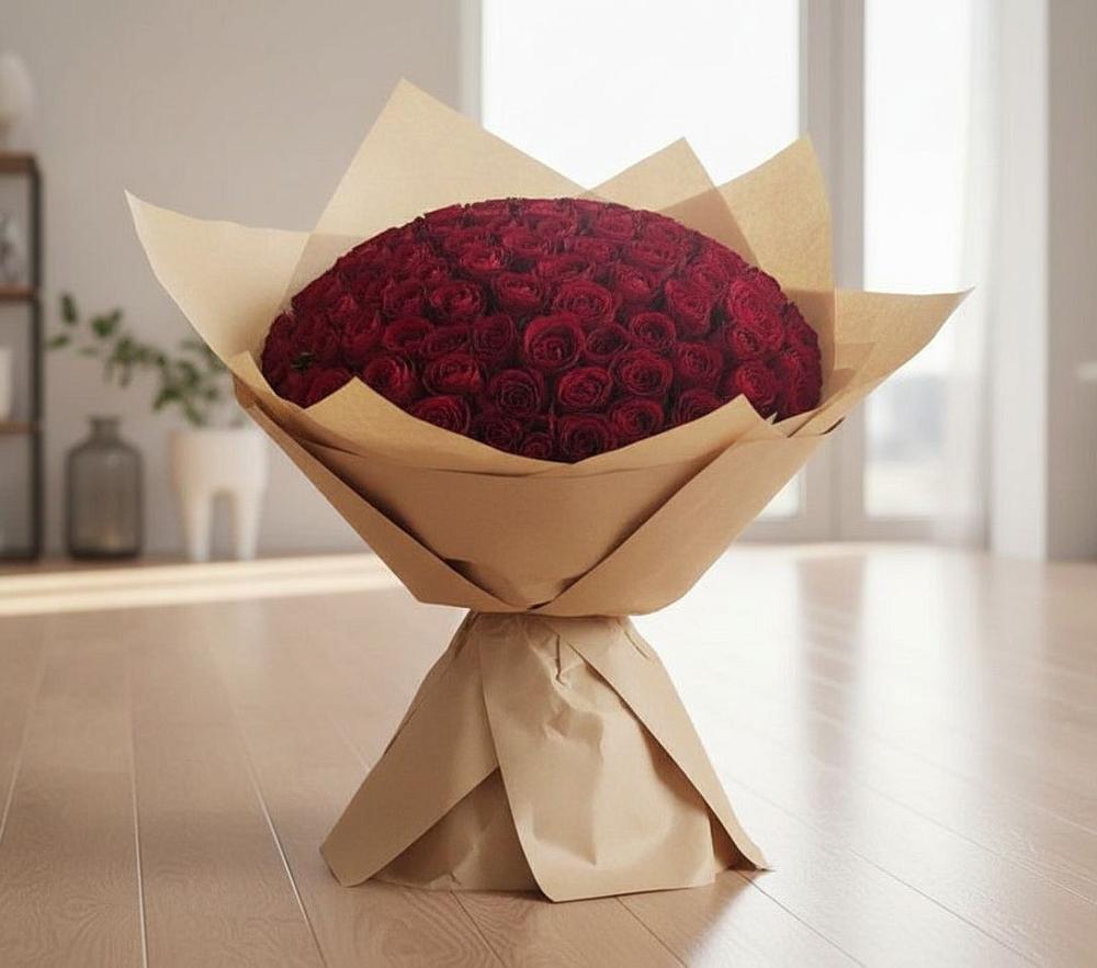 Букет 101 Красная роза в Усть-Лабинске