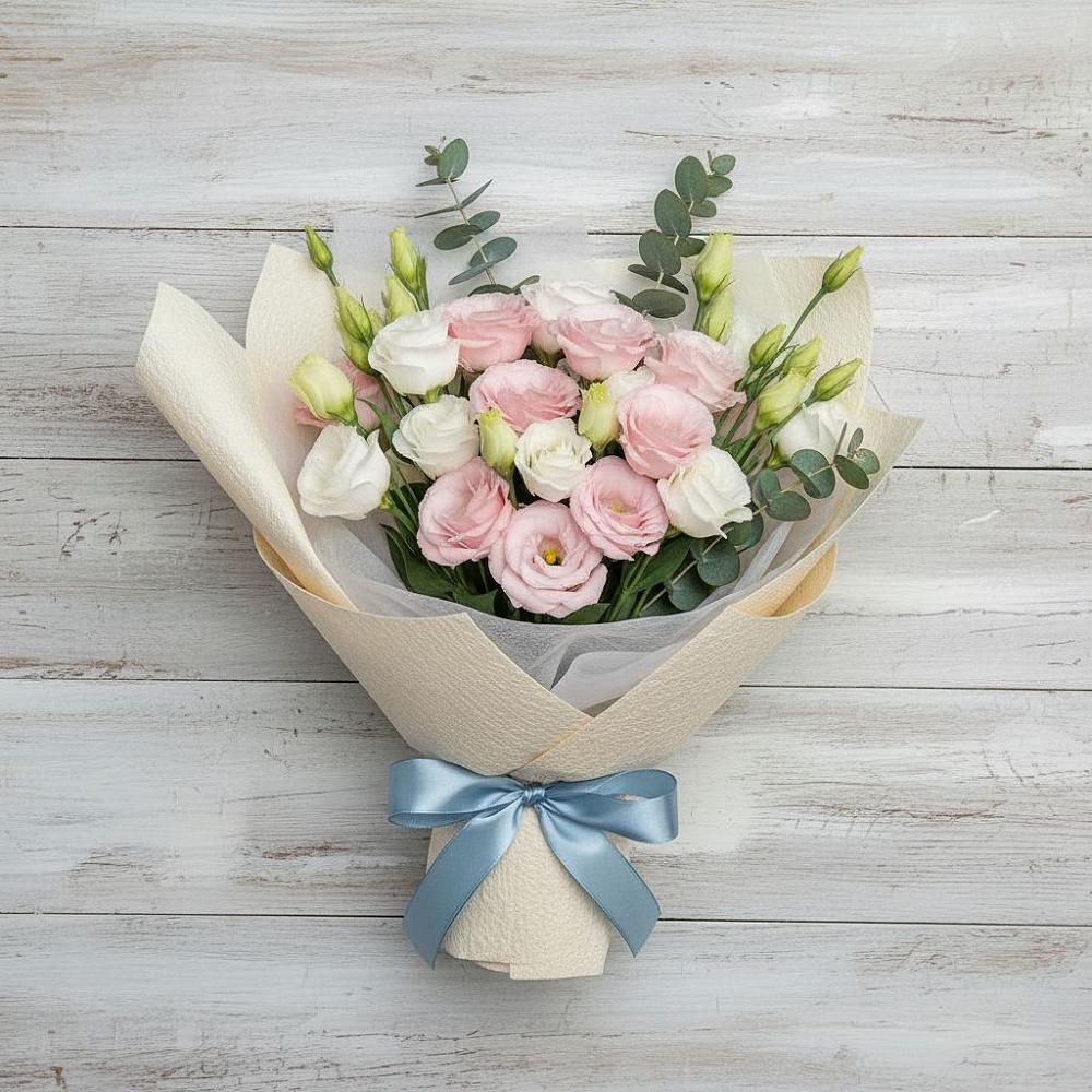 Букет цветов из: Лизиантусы в Усть-Лабинске